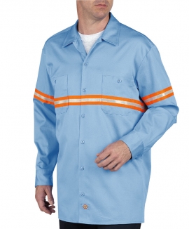 Enhanced Visibility Long Sleeve Twill Work Shirt