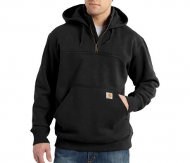 Paxton Heavyweight Hooded Zip Mock Sweatshirt