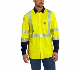 FR HIGH-VIS FORCE HYBRID SHIRT