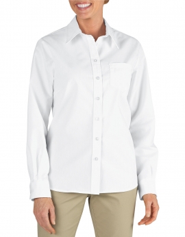 Women\'s Long Sleeve Stretch Poplin Shirt