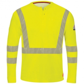 iQ Series Comfort Knit ANSI Hi-Visibility Long Sleeve Henley