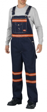 Enhanced Visibility Denim Bib Overall