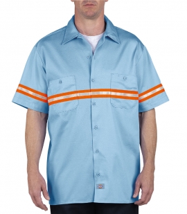 Enhanced Visibility Short Sleeve Twill Work Shirt
