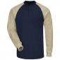 Long Sleeve Color-Block Tagless Henley Shirt - EXCEL FR