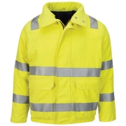 Hi Vis Lined Bomber Jacket with Reflective Trim - CoolTouch